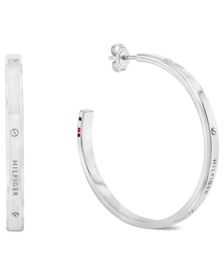 Tommy Hilfiger Ocelové kruhové náušnice Linear 2780956 Tommy Hilfiger Ocelové kruhové náušnice Linear 2780956 - Náušnice Kruhy