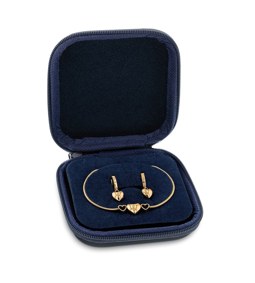 Tommy Hilfiger Originální set pozlacených šperků se srdíčky Minimal Hearts 2770176 - Sety šperků Soupravy šperků