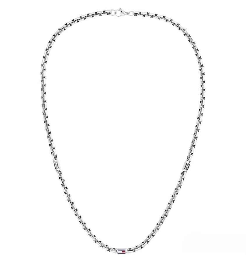 Tommy Hilfiger Pánský ocelový náhrdelník 3D Flag Metal 2790672
