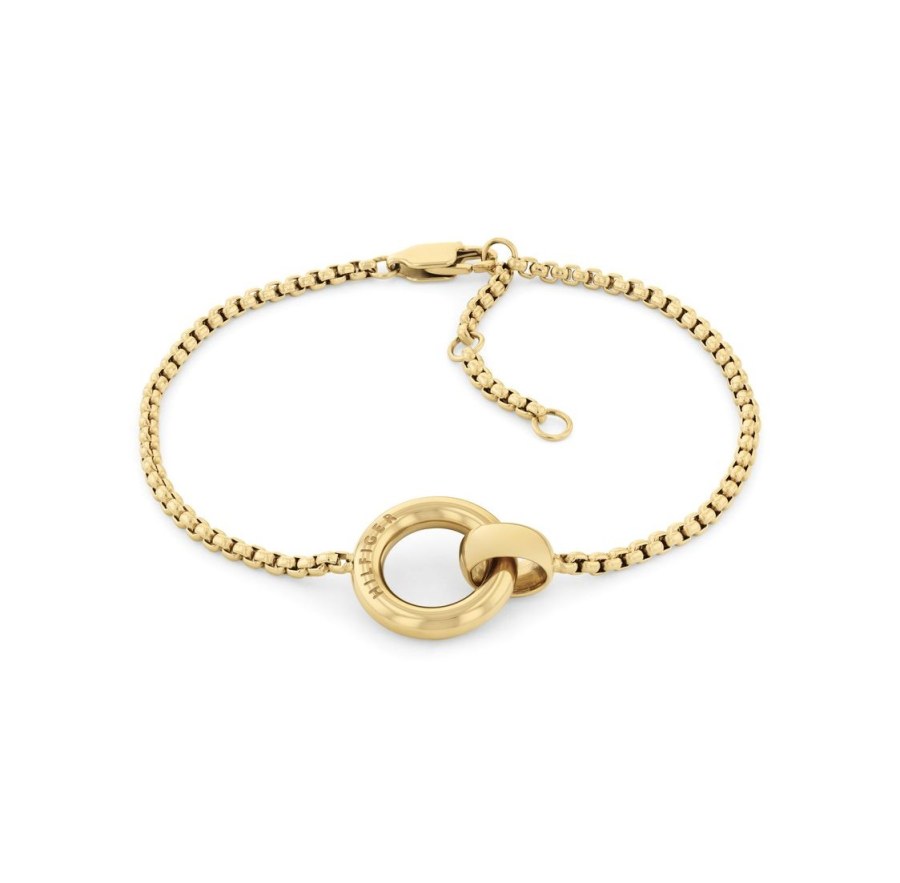 Tommy Hilfiger Pozlacený ocelový náramek pro ženy Circles 2780947 Tommy Hilfiger Pozlacený ocelový náramek pro ženy Circles 2780947 - Náramky Řetízkové náramky