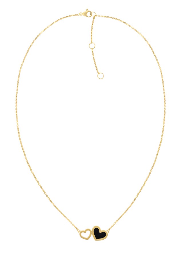 Tommy Hilfiger Půvabný pozlacený náhrdelník se srdíčky Enamel Hearts 2780742