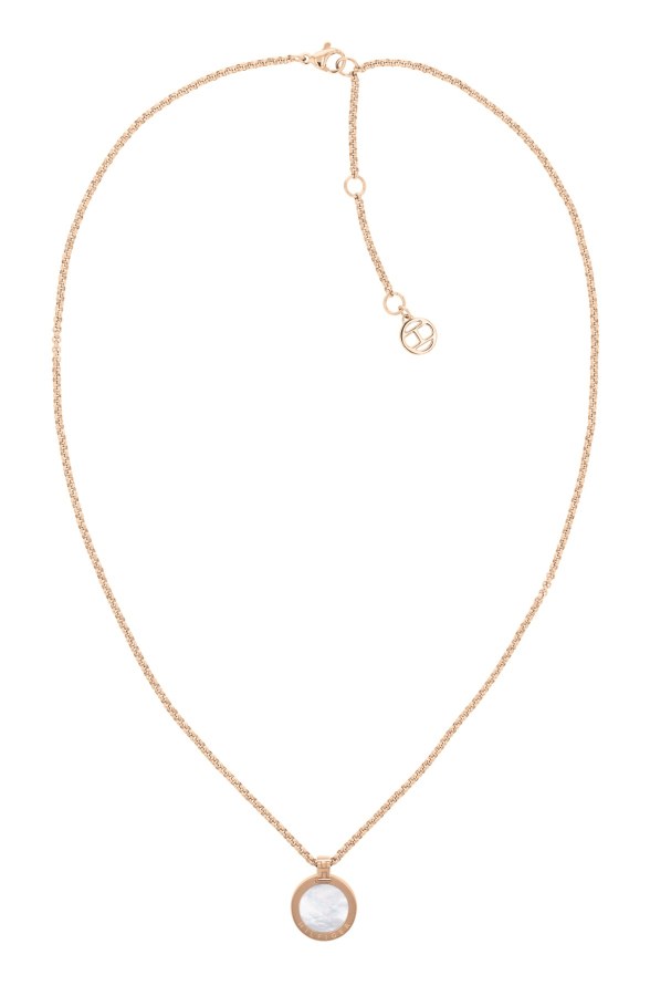 Tommy Hilfiger Romantický bronzový náhrdelník s perletí Iconic Circle 2780657