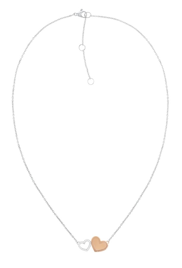 Tommy Hilfiger Slušivý ocelový náhrdelník se srdíčky Enamel Hearts 2780743 - Náhrdelníky