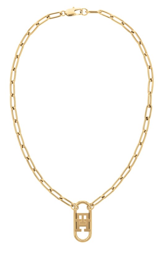 Tommy Hilfiger Stylový pozlacený náhrdelník Monogram 2780723