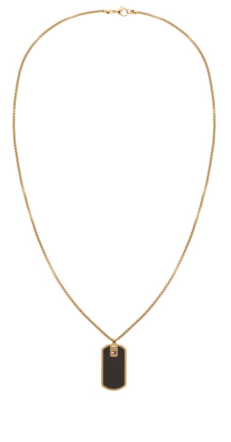 Tommy Hilfiger Stylový pozlacený náhrdelník s vojenskou známkou 2790432