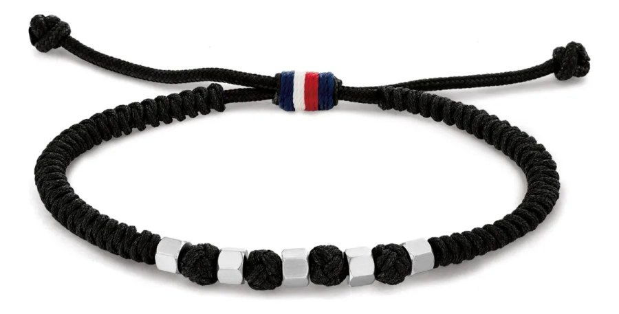 Tommy Hilfiger Černý šňurkový náramek 2790681