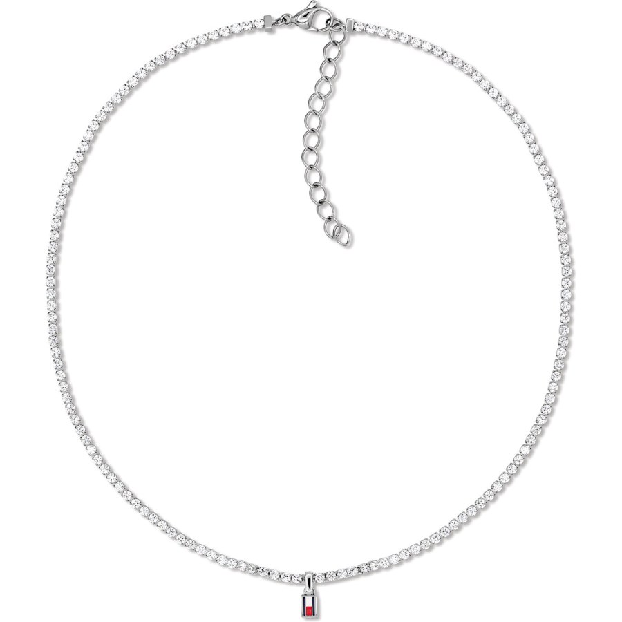 Tommy Hilfiger Tenisový ocelový náhrdelník s&nbsp;krystaly 2781094 - Náhrdelníky Náhrdelníky s&nbsp;kameny