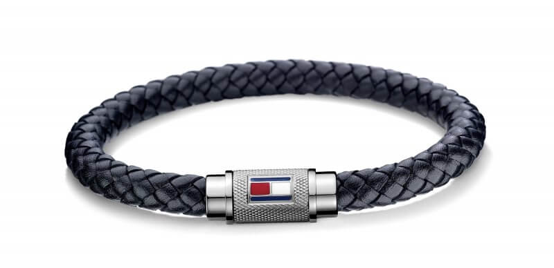 Tommy Hilfiger Trendy tmavě modrý kožený náramek TH2701000 - Náramky Kožené náramky