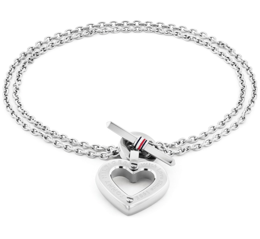 Tommy Hilfiger Úchvatný ocelový náramek se srdíčkem Toggle Heart 2780969 Tommy Hilfiger Úchvatný ocelový náramek se srdíčkem Toggle Heart 2780969 - Náramky Řetízkové náramky