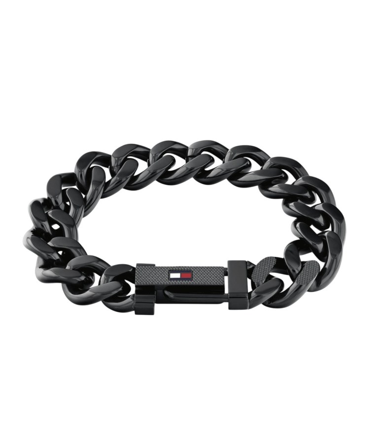 Tommy Hilfiger Výrazný černý náramek z oceli Wild 2790639 Tommy Hilfiger Výrazný černý náramek z oceli Wild 2790639 - Náramky Řetízkové náramky