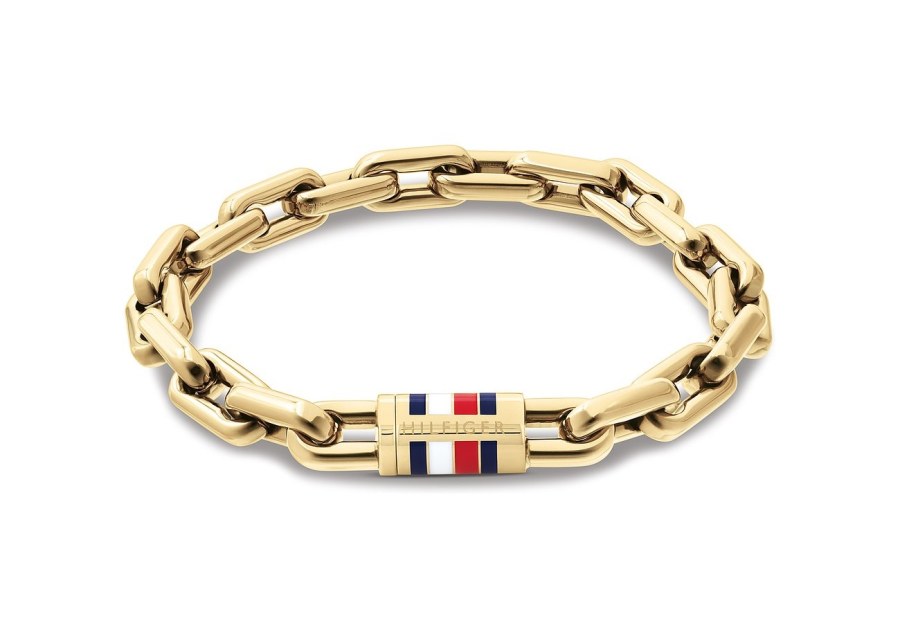 Tommy Hilfiger Výrazný pozlacený náramek Men`s Chain 2790752