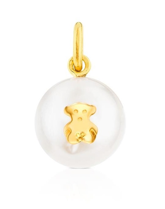 Tous Luxusní přívěsek s pravou perlou a zlatým medvídkem 217094000 - Přívěsky a korálky