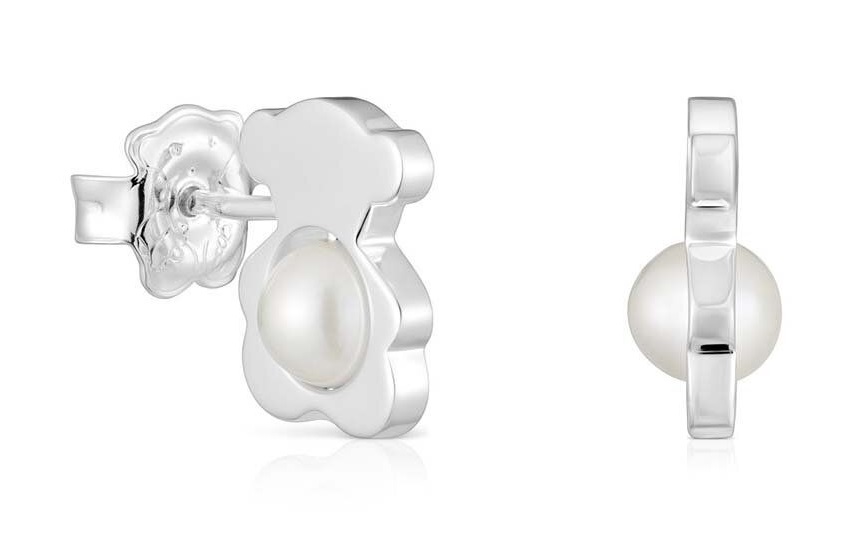Tous Módní stříbrné náušnice s kultivovanými perlami I-Bear 1004127300 - Náušnice Pecky