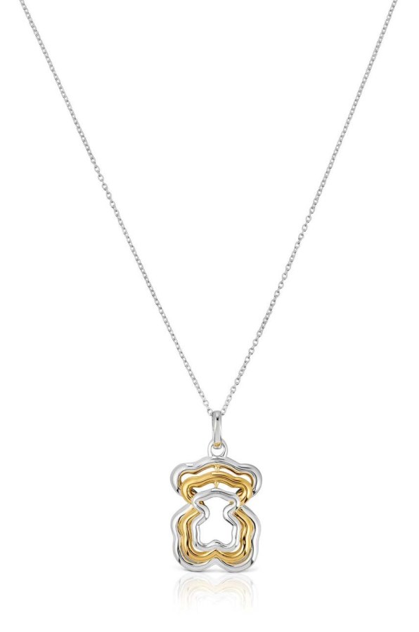 Tous Půvabný stříbrný náhrdelník s bicolor přívěskem 1004018200 (řetízek, přívěsek) - Náhrdelníky