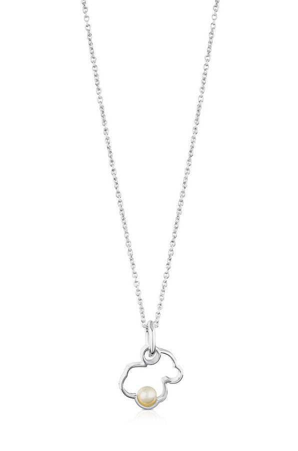 Tous Půvabný stříbrný náhrdelník s perlou New Silueta 1000090700 (řetízek, přívěsek) - Náhrdelníky