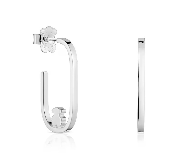 Tous Stříbrné oválné náušnice Camille 1004559000 - Náušnice Kruhy