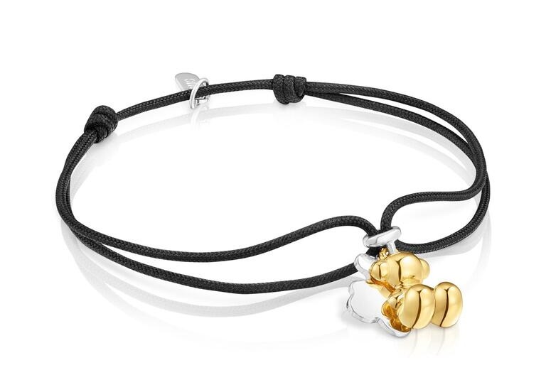 Tous Černý nylonový náramek s&nbsp;medvídky Bold Bear 1004458200 - Náramky Náramky se symboly