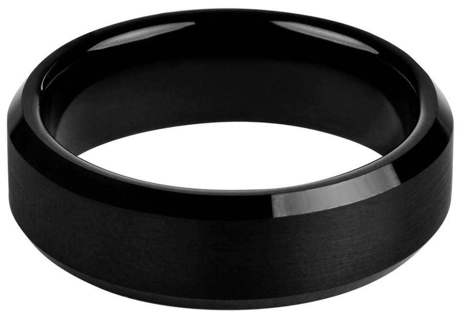 Troli Černý ocelový prsten 54 mm - Prsteny Prsteny bez kamínku