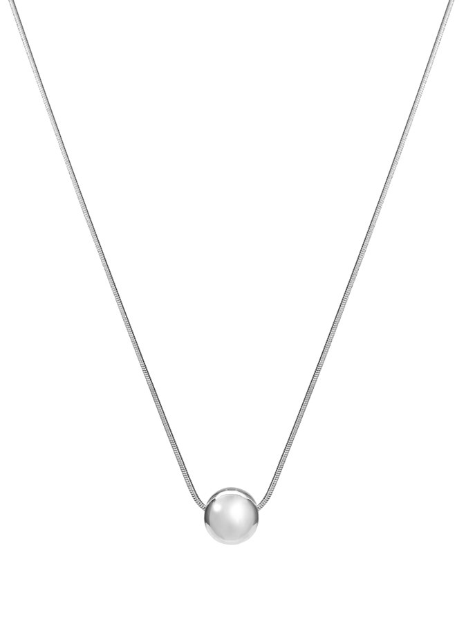 Troli Elegantní ocelový náhrdelník s kuličkou - Náhrdelníky