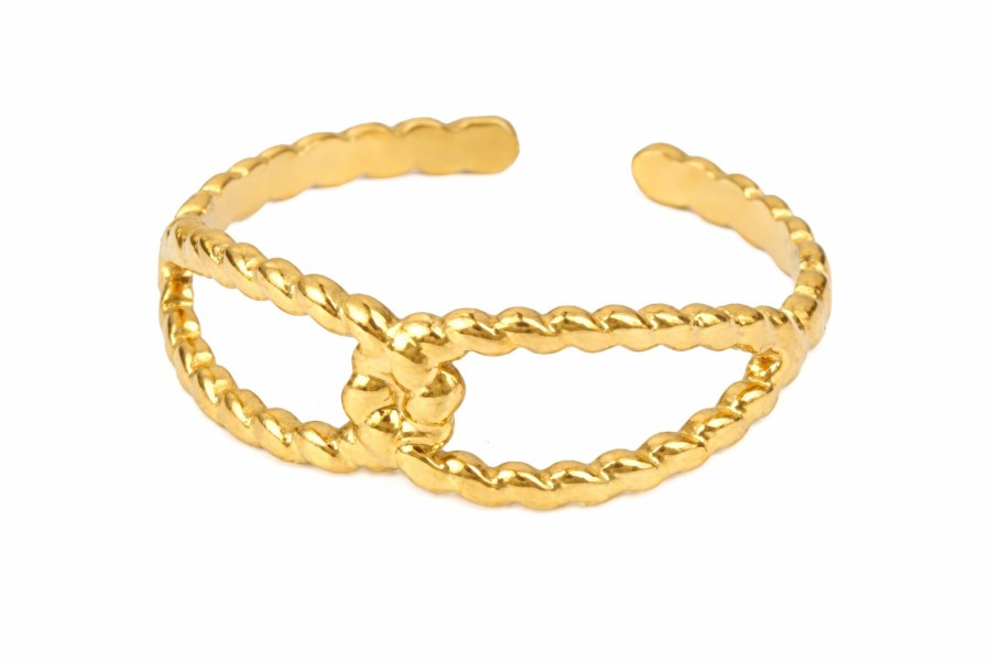 Troli Fashion pozlacený prsten z&nbsp;oceli - Prsteny Prsteny bez kamínku