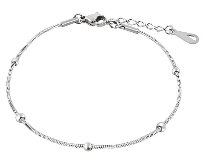 Troli Jemný ocelový řetízek na nohu s&nbsp;kuličkami Hádek - Náramky Náramky na nohu