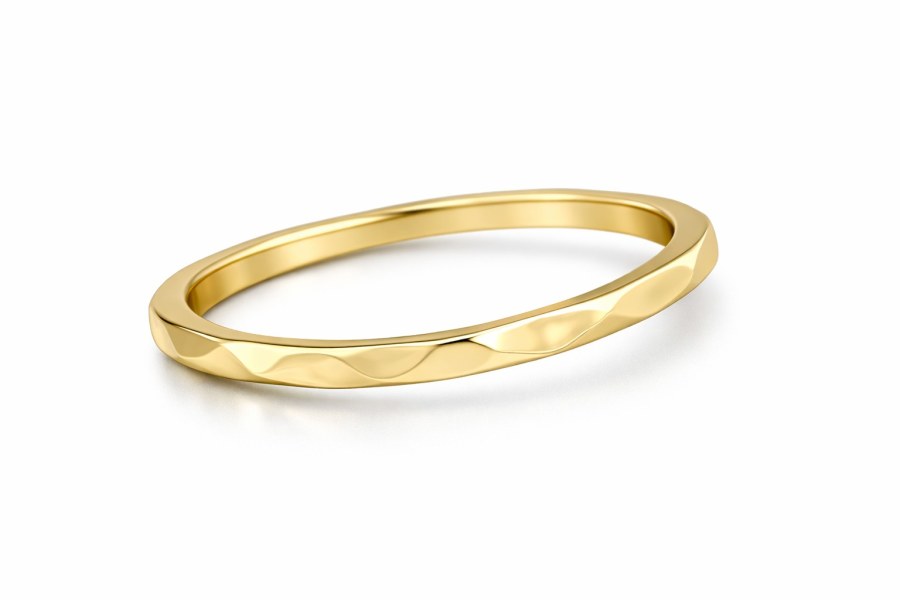 Troli Minimalistický pozlacený prsten s&nbsp;jemným designem Gold 60 mm - Prsteny Prsteny bez kamínku