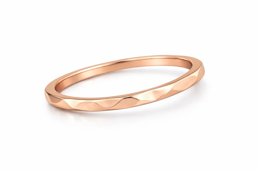 Troli Minimalistický pozlacený prsten s&nbsp;jemným designem Rose Gold 59 mm - Prsteny Prsteny bez kamínku