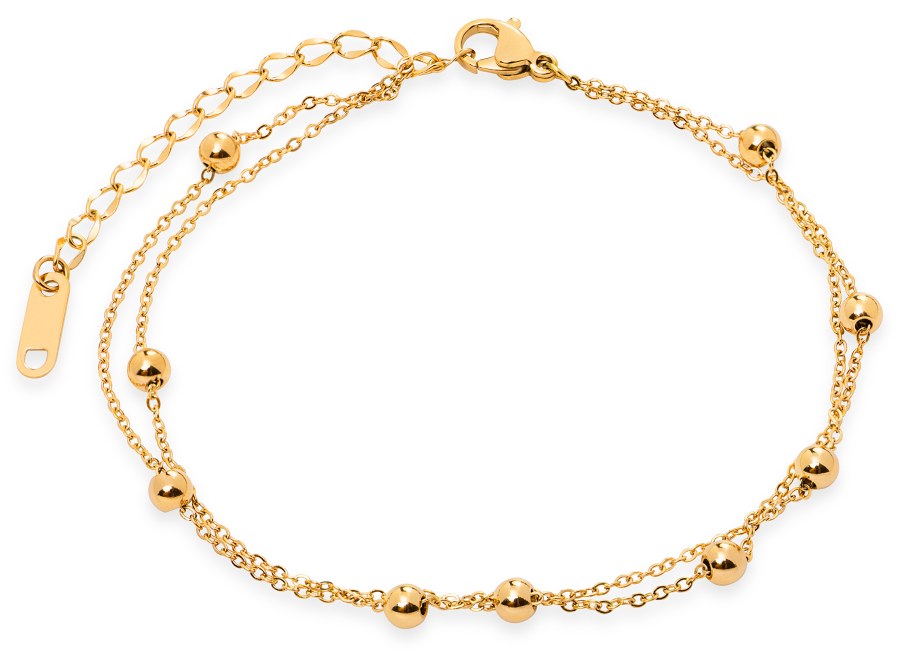 Troli Moderní pozlacený náramek z oceli Globe Gold Troli Moderní pozlacený náramek z oceli Globe Gold - Náramky Řetízkové náramky