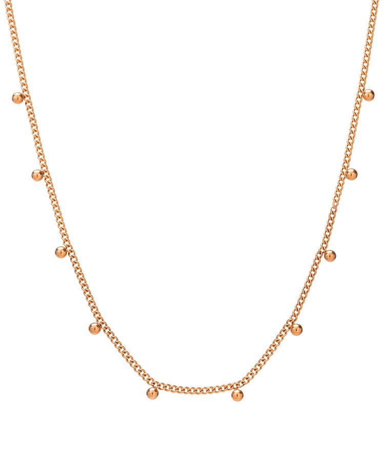 Troli Módní bronzový náhrdelník s korálky - Náhrdelníky