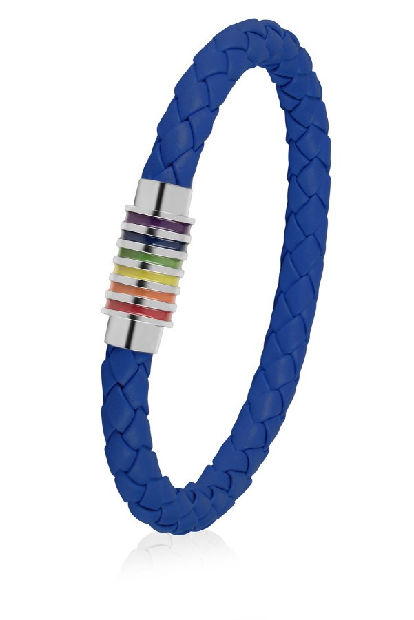 Troli Modrý kožený náramek s magnetickou sponou Troli Modrý kožený náramek s magnetickou sponou - Náramky Kožené náramky