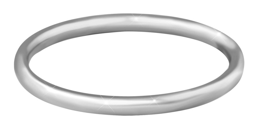 Troli Něžný minimalistický prsten z oceli Silver 54 mm