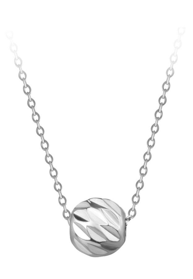 Troli Něžný ocelový náhrdelník s přívěskem Globe Silver - Náhrdelníky