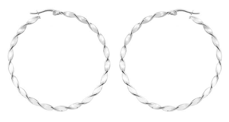 Troli Ocelové kruhové náušnice 2 - 5 cm 5 cm - Náušnice Kruhy