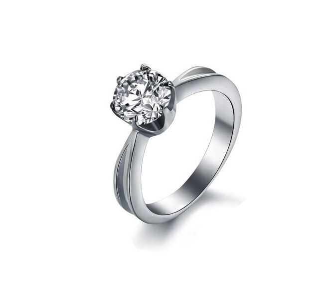 Troli Ocelový prsten s&nbsp;krystalem KRS-174 54 mm - Prsteny Zásnubní prsteny