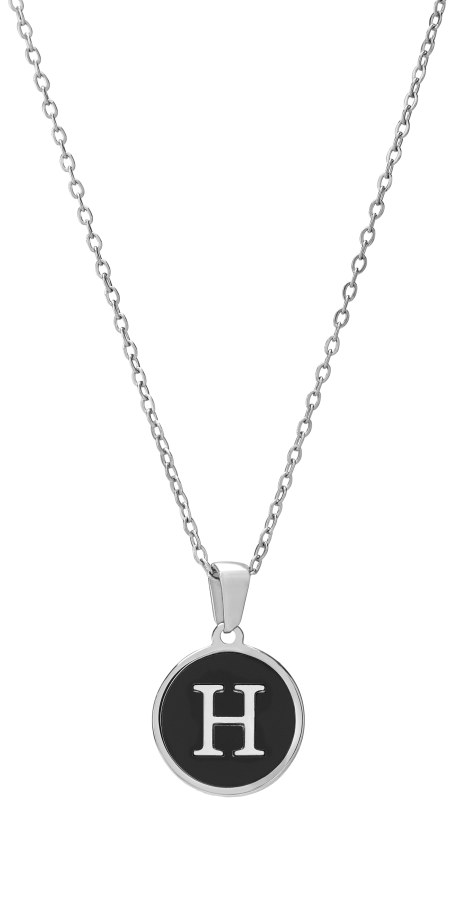 Troli Originální ocelový náhrdelník s písmenem H - Náhrdelníky