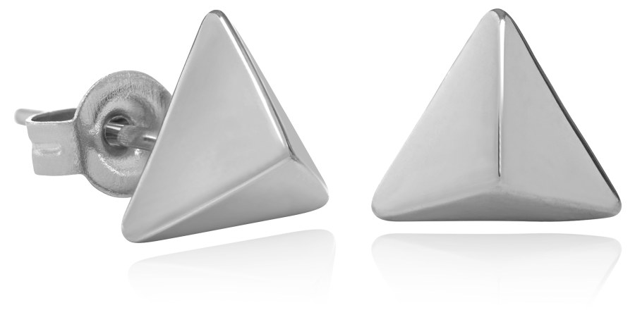 Troli Peckové trojúhelníkové náušnice z oceli VAAXF063S - Náušnice Pecky