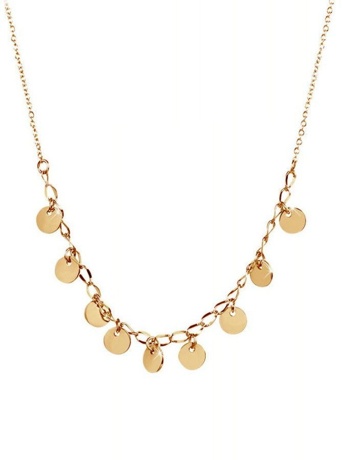 Troli Penízkový náhrdelník z pozlacené oceli Gold - Náhrdelníky