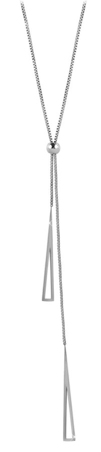 Troli Posuvný ocelový náhrdelník s trojúhelníky - Náhrdelníky