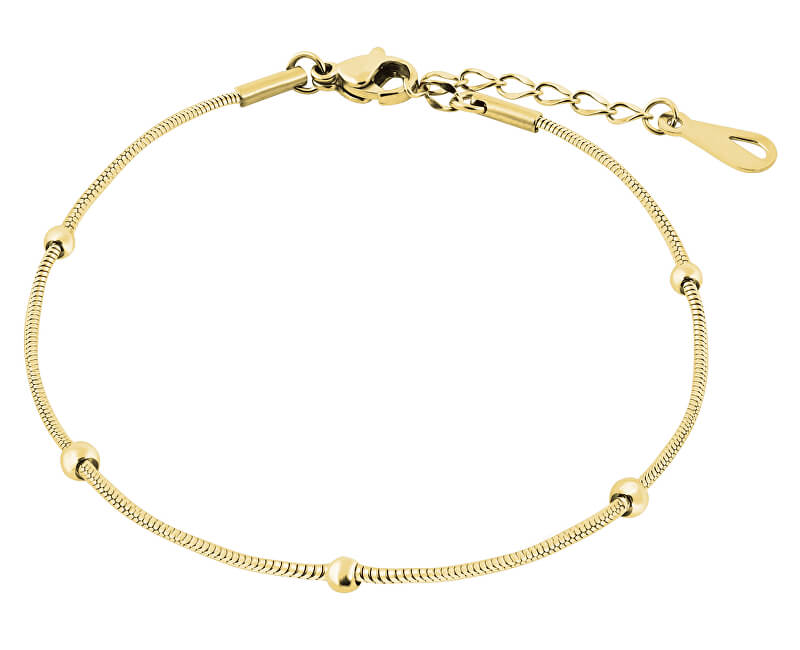 Troli Pozlacený ocelový řetízek na nohu s&nbsp;kuličkami Hádek - Náramky Náramky na nohu