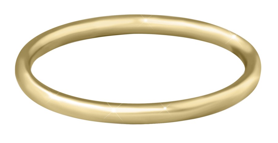 Troli Pozlacený minimalistický prsten z oceli Gold 49 mm - Prsteny Prsteny bez kamínku