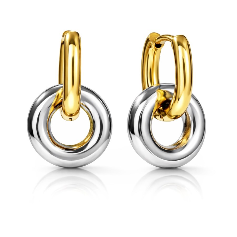 Troli Půvabné bicolor náušnice 2v1 VJDE0108012-PS - Náušnice Kruhy