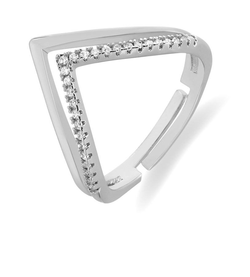 Troli Půvabný postříbřený otevřený prsten VKJ110S - Prsteny Otevřené prsteny
