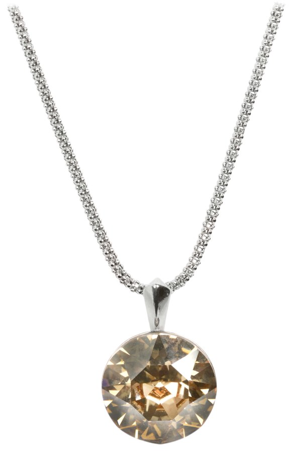 Levien Stříbrný náhrdelník Dentelle Crystal Golden Shadow - Náhrdelníky
