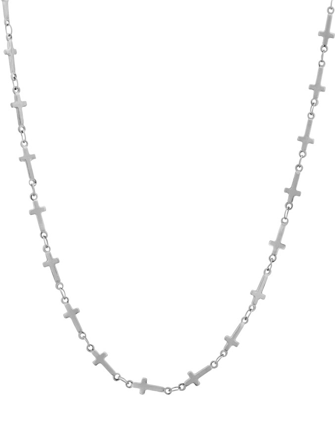 Troli Stylový ocelový náhrdelník s křížky - Náhrdelníky