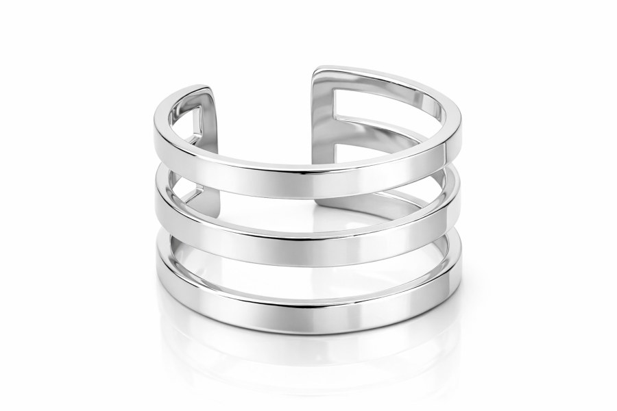 Troli Stylový trojitý prsten z&nbsp;oceli - Prsteny Prsteny bez kamínku