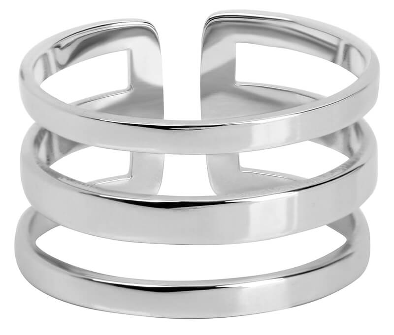 Troli Stylový trojitý prsten z oceli - Prsteny Prsteny bez kamínku