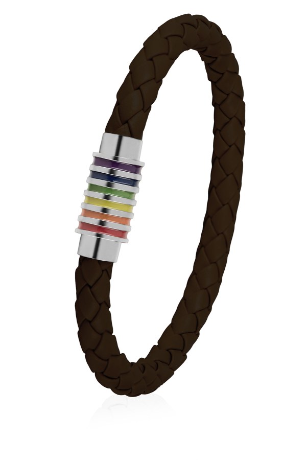 Troli Tmavě hnědý kožený náramek s magnetickou sponou Troli Tmavě hnědý kožený náramek s magnetickou sponou - Náramky Kožené náramky