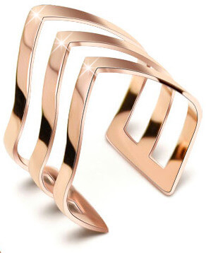 Troli Trojitý bronzový prsten z oceli - Prsteny Otevřené prsteny