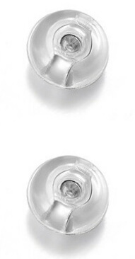 Troli Uzávěr na náušnice - 2 páry Silicone Silver