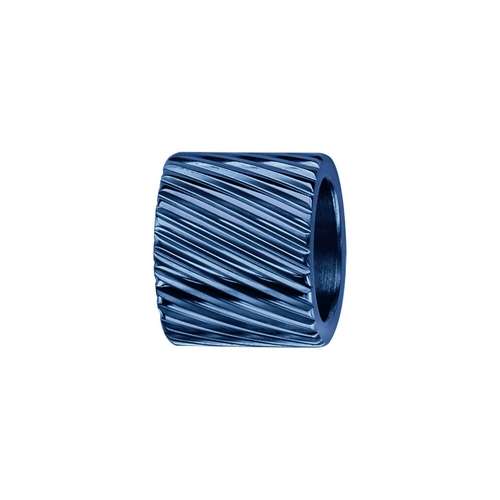 Troli Vybroušený modrý korálek z oceli BAS1014_2 - Náramky Přívěsky na náramky